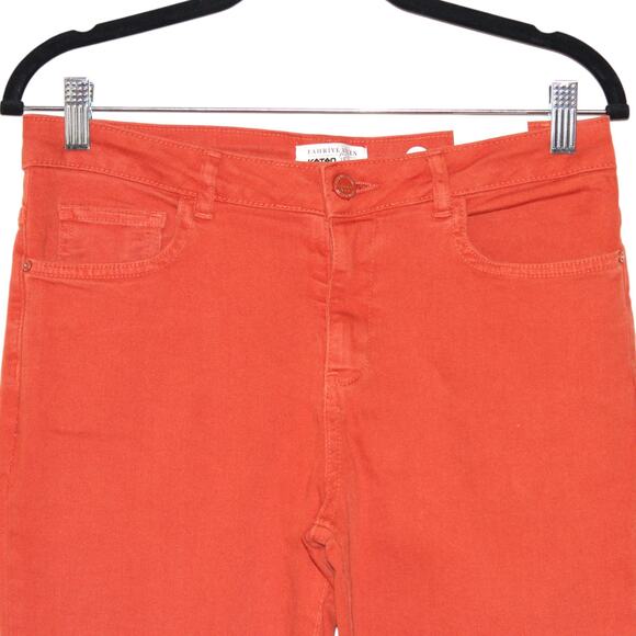 KOTON Cutoff Hem Burnt Orange Jeans Size 31 NWT - Picture 2 of 6